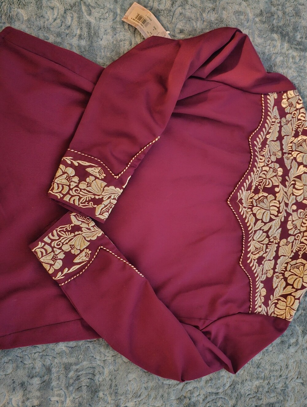 Scully Embroidered Western Button-Up Shirt Wonen Size M - Picture 5 of 6